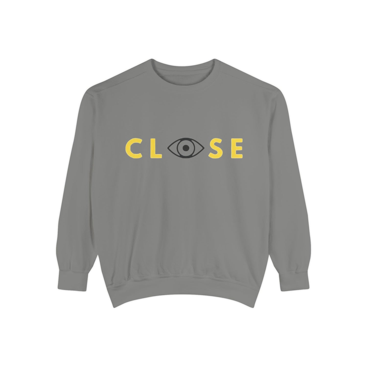 Eye-Catching Sweatshirt, Stay Woke Sleeve, Cozy Gift for Friends, Casual Wear, Unique Streetwear, Thought-Provoking Fashion - CLOSE