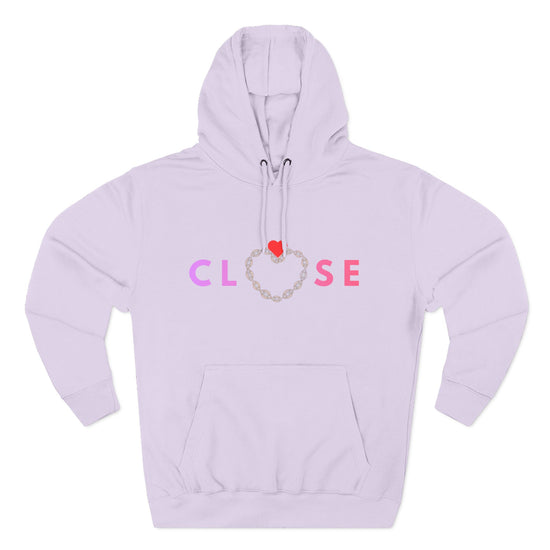CLOSE Show Love Get It Done Valentine’s Day Hoodie with motivational graphic design on premium fleece hoodie
