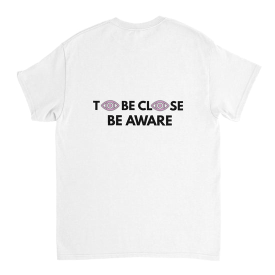 Black CLOSE White Tee with bold white CLOSE logo on premium cotton streetwear t-shirt